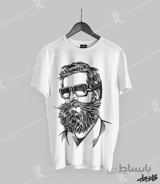 تیشرت طرح ریش 3