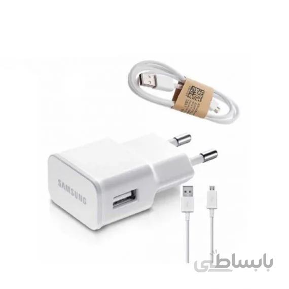 شارژر اصلى سامسونگ با كابل ١ و نیم مترى گوشى Samsung Galaxy J4 core ا 2A Samsung Galaxy J4 core travel charger adapter with 1.5m cable