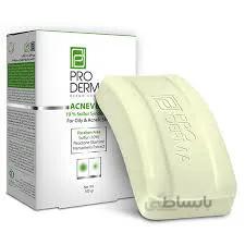پن حاوی 10% گوگرد پرودرما مناسب پوست های چرب و دارای آکنه 100 گرم proDerma Acnevest 10% sulfur syndet Bar for oily & acneic skin