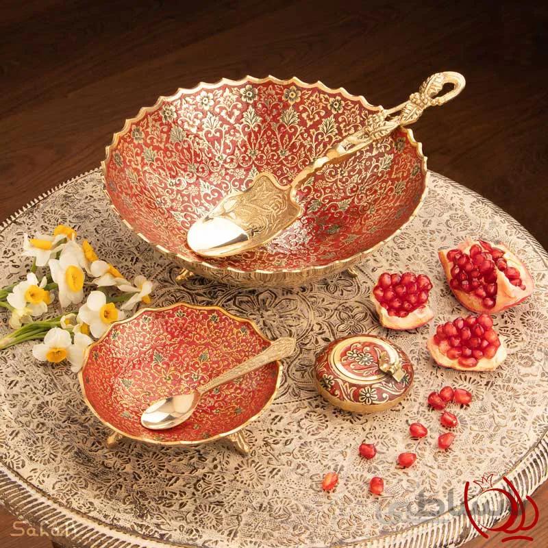 ست پذیرایی برنجی میناکاری کد 210