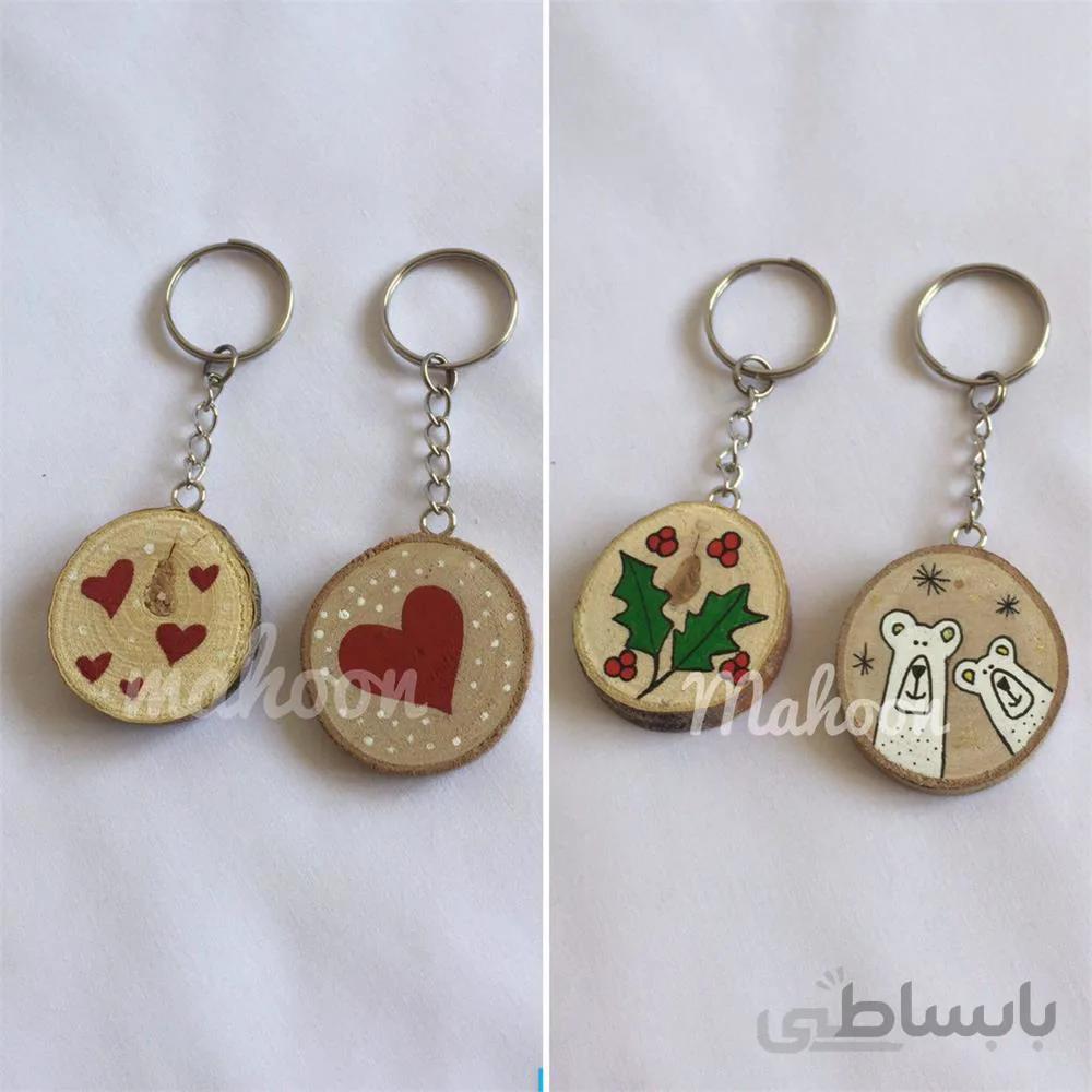 جا کلیدی چوبی دست ساز ا Wood handmade keyrings