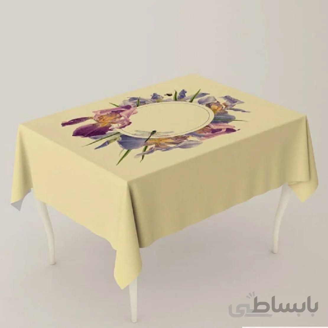 رومیزی 6 نفره مستطیل رزین تاژ طرح اریس Iris