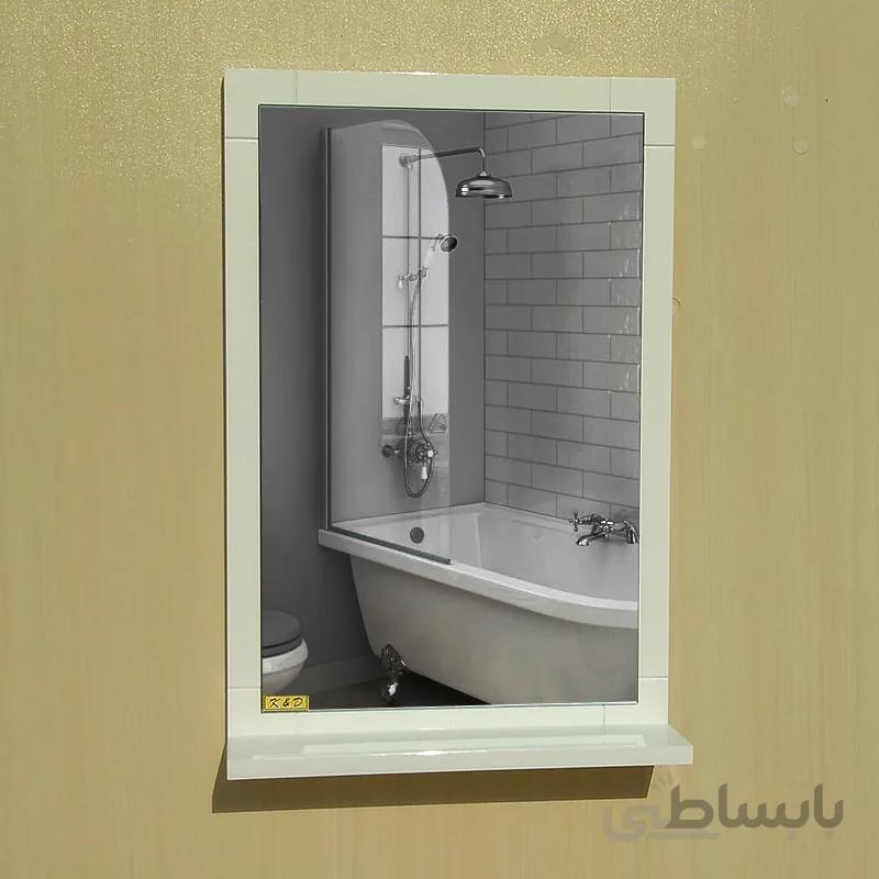 آینه دستشویی دور قاب | ۴۰ در ۶۰ سفید
