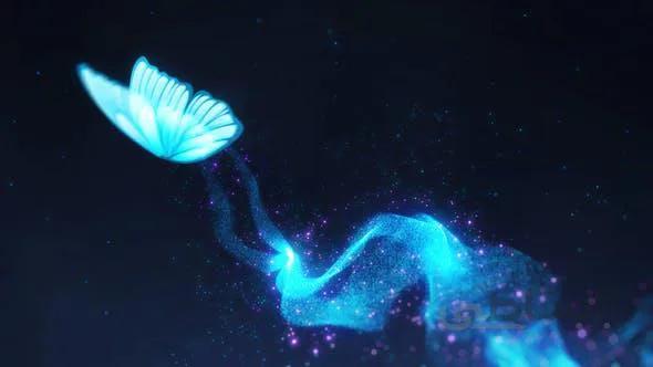 پروژه آماده افترافکت : لوگو پارتیکل پروانه Butterfly Particle Logo 21633487