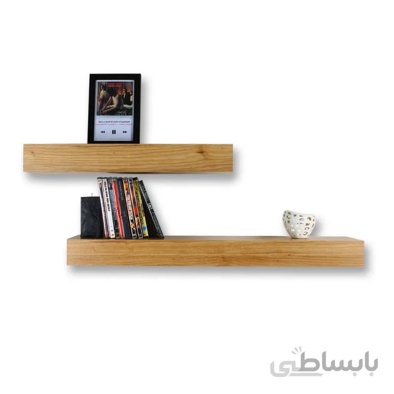 شلف دیواری دو تکه طرح چوب