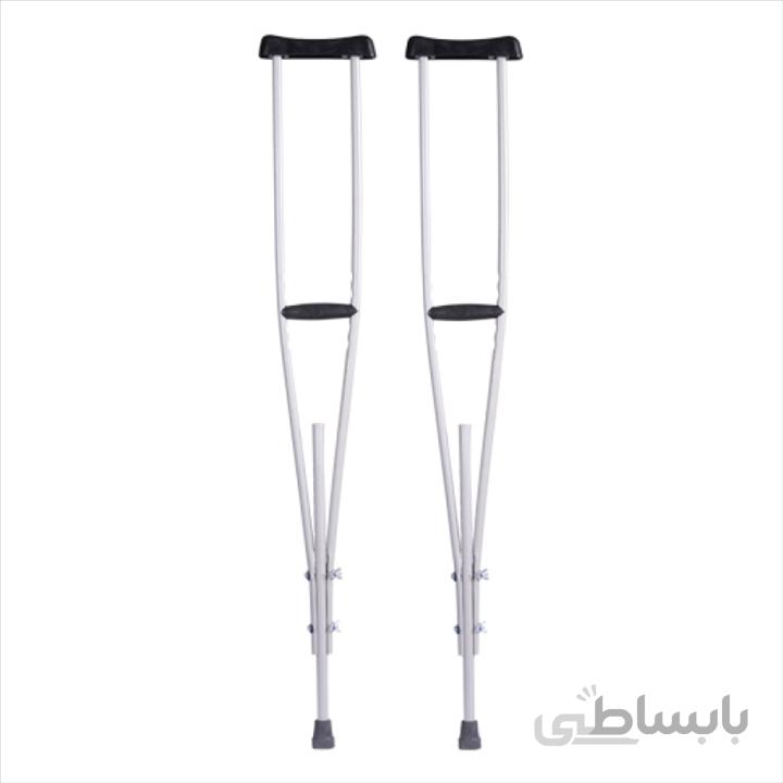 عصای زیربغل گالوانیزه بزرگسال(جفتی) هماس طب