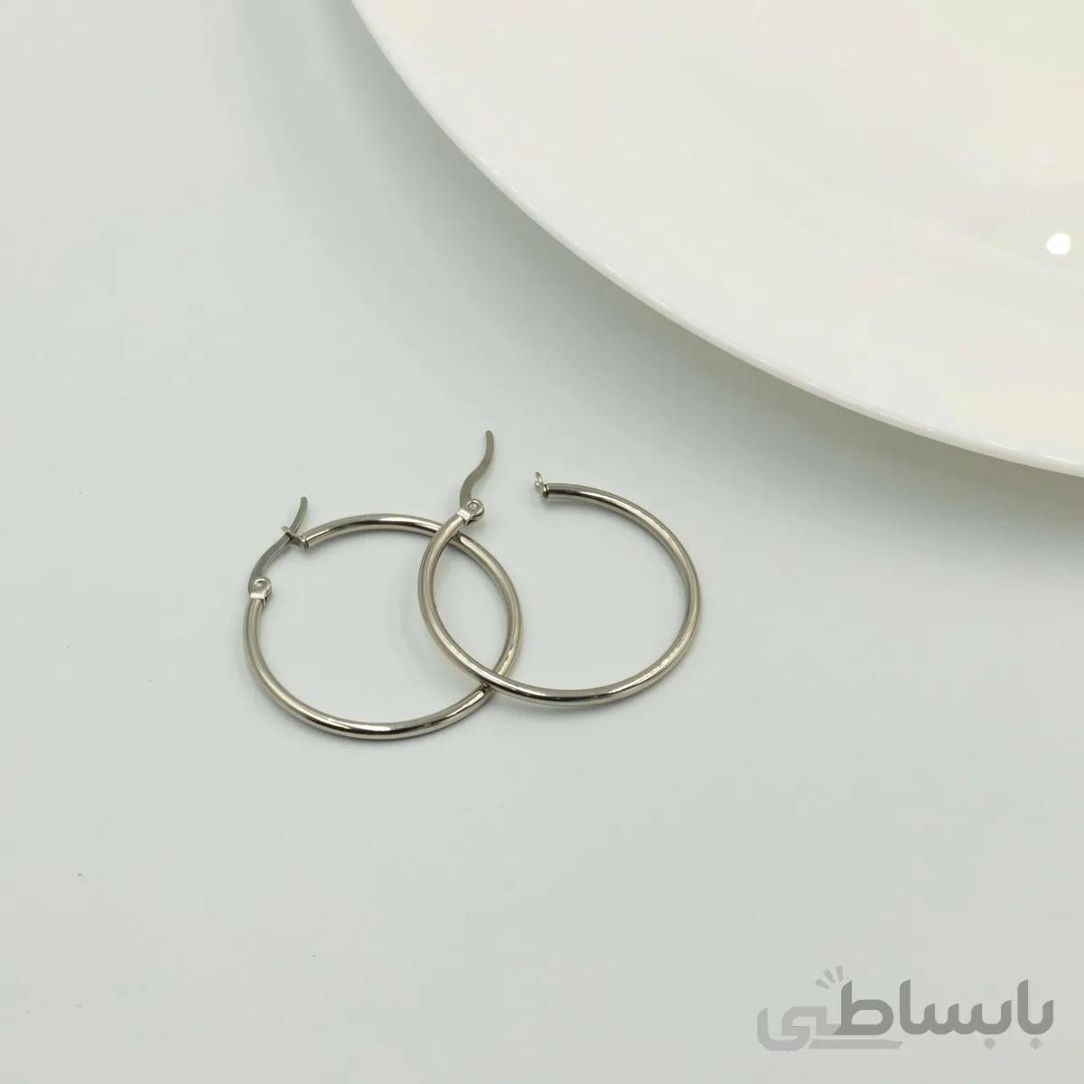 گوشواره استیل دایره E16