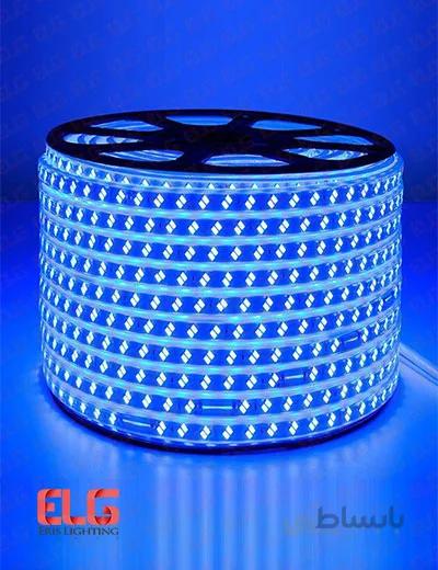 ریسه شلنگی ال ای دی 5730 دو لاین آبی وولینگ حلقه 100 متری