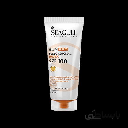 کرم ضد آفتاب Seagull SPF 100 MAX ا Seagull Sunscreen Cream SPF 100