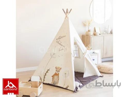 چادر سرخپوستی طرح بچه شیر ا با پارچه صددرصد پنبه و نقاشی با دست