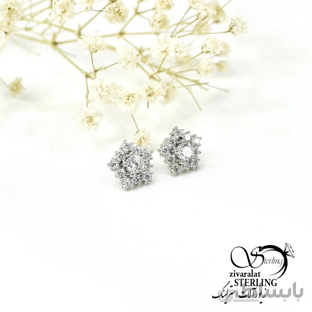 گوشواره میخی نقره کد 6250