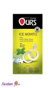 کاندوم تاخیری اورز OURS مدل Ice Mohito بسته 12 عددی