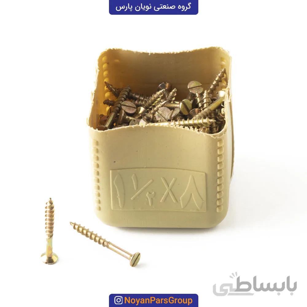 پیچ چوب سایز 1.5 در 8 دوسو (4سانت) بسته 144 عددی نویان پارس