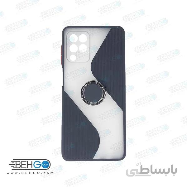 قاب گوشی سامسونگ M62 کاور M62 قاب پاپ سوکت دار با محافظ لنز دوربین گوشی M62 مدل حلقه انگشتی نگهدارنده موبایل مناسب ا New 2021 Case with popsocket for Samsung Galaxy M62