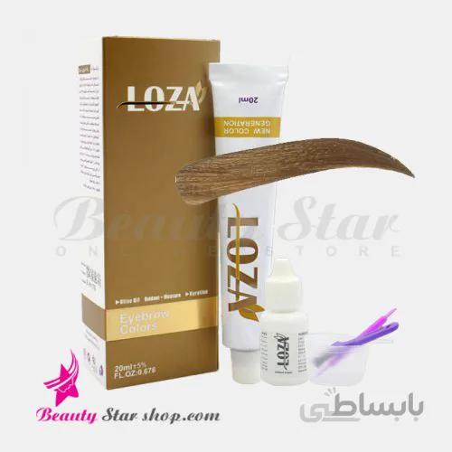 کیت رنگ ابرو بلوند نسکافه ای روشن شماره 8.7 LOZA حجم 20 میلی لیتر
