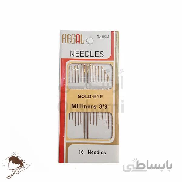 سوزن خیاطی دستی رگال مدل 3/9 بسته 16 عددی