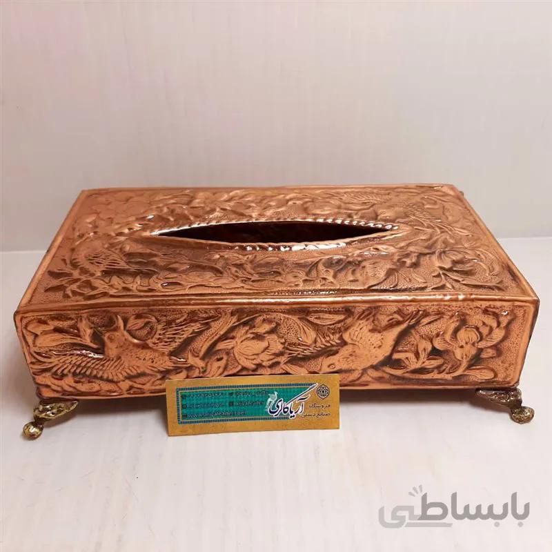 جادستمالی مسی گل و مرغ کد 13263266440
