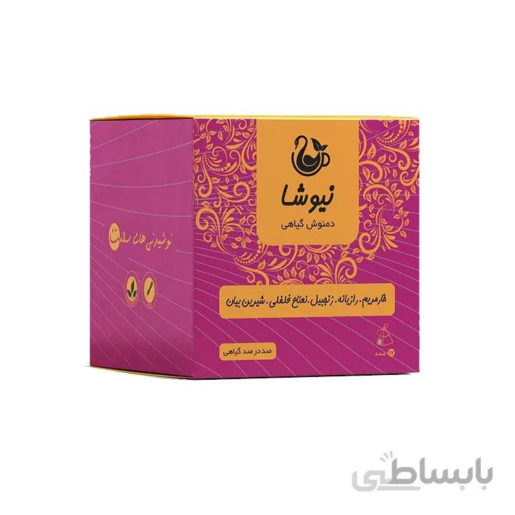 دمنوش خارمریم،رازیانه،زنجبیل،نعنافلفلی،شیرین بیان مثلثی نیوشا (12 عددی )