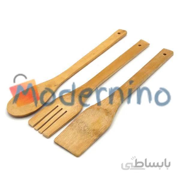 ست 3 پارچه کفگیر بامبو سایز 27