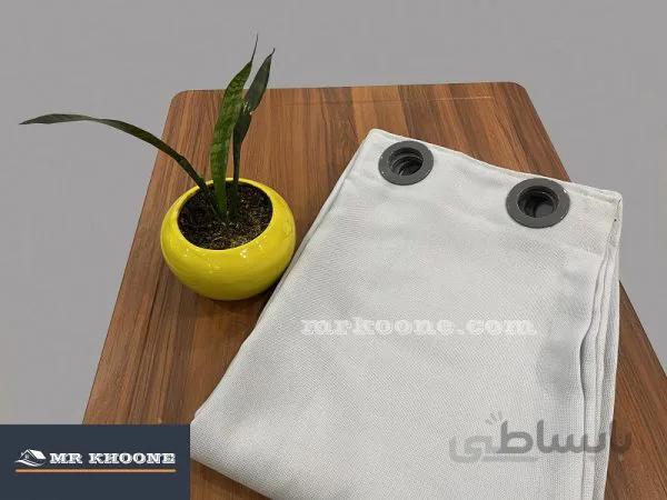 پرده آماده کتان گارنت نقرآبی
