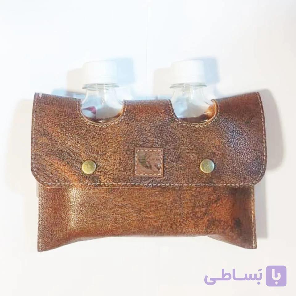 جا مایع چرم گاوی دست رنگ 2 عددی