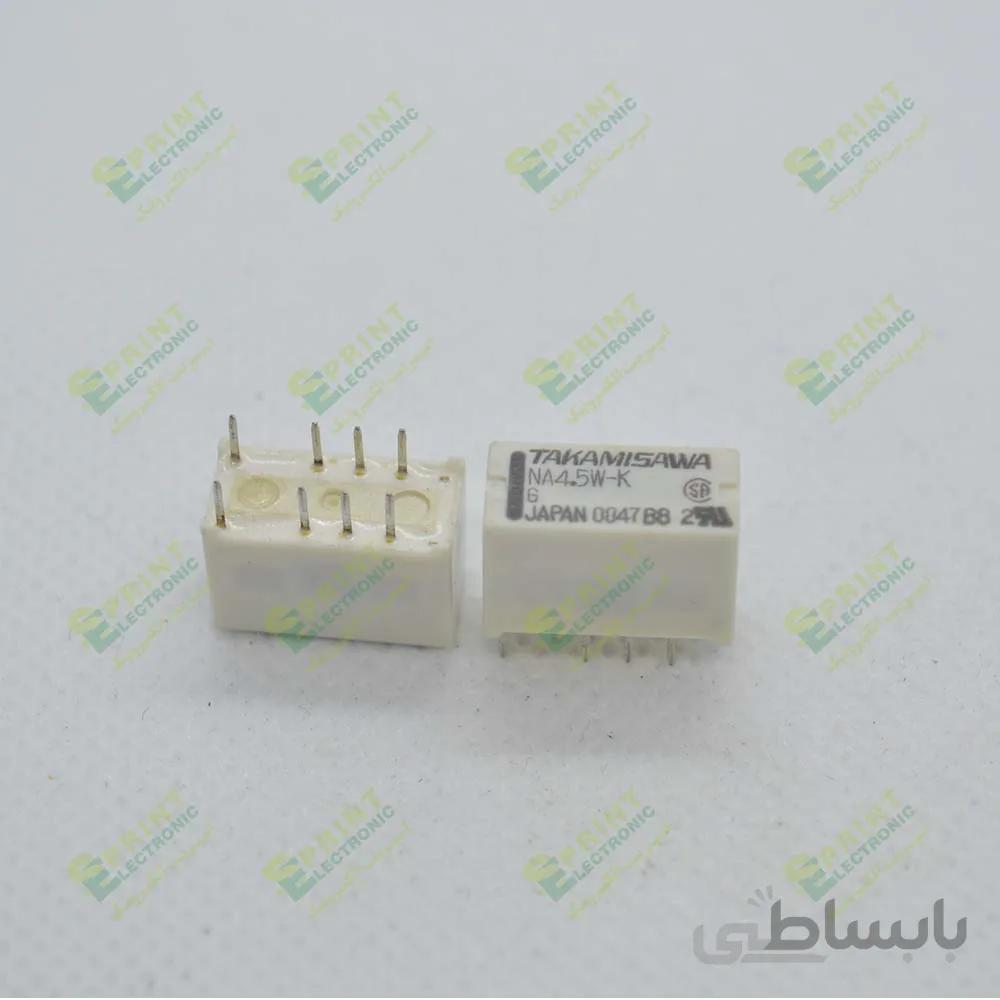 رله 4.5 ولت مینی مخابراتی 8 پایه 2 آمپر TAKAMISAWA NA4.5W-K