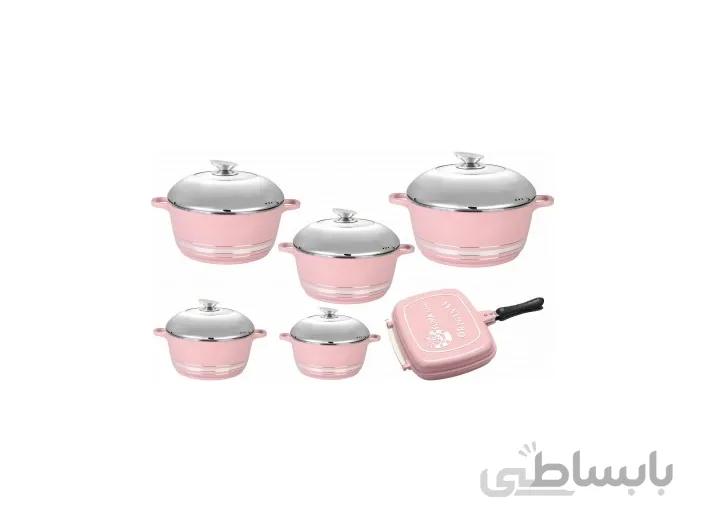 سرویس قابلمه چدن سرامیک 12 پارچه فوما FUMA Set 12 Piece FU-1061
