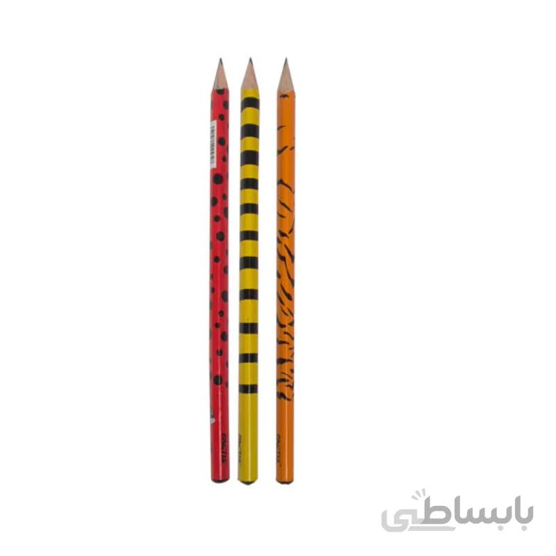 مداد مشکی فکتیس طرح حشرات بسته 3 عددی