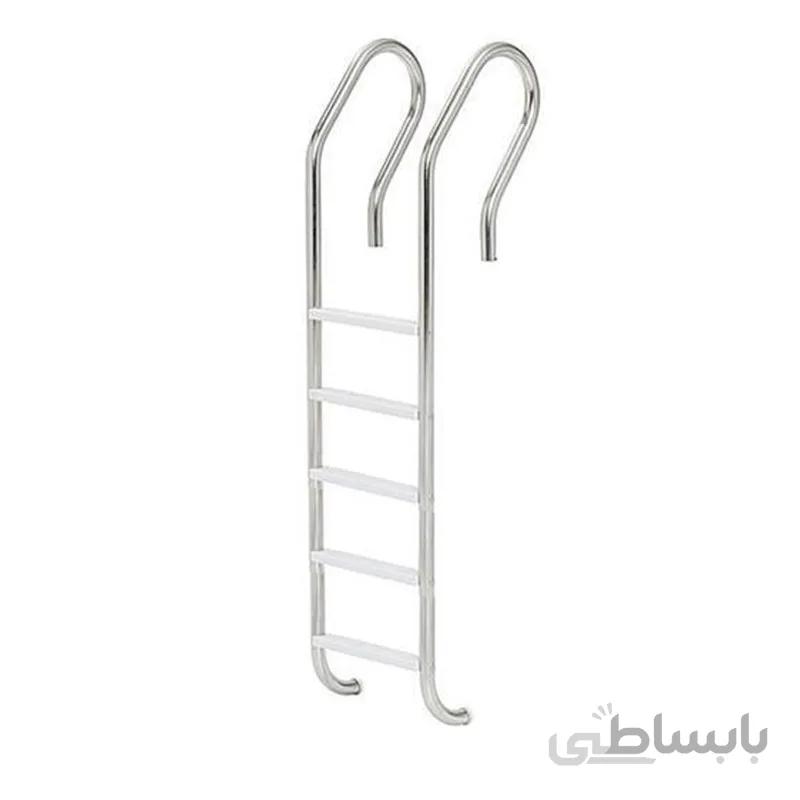 نردبان تمام استیل ۵ پله پلاستیک کلاب