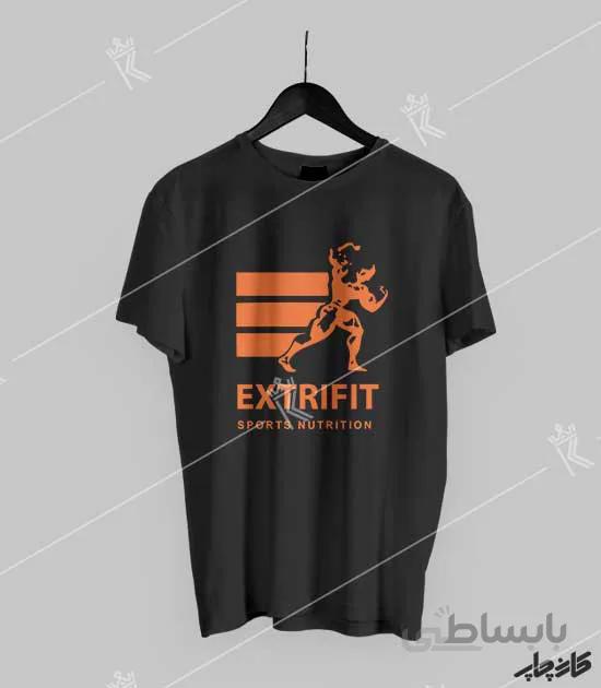 تیشرت مشکی بدن سازی EXTRIFIT