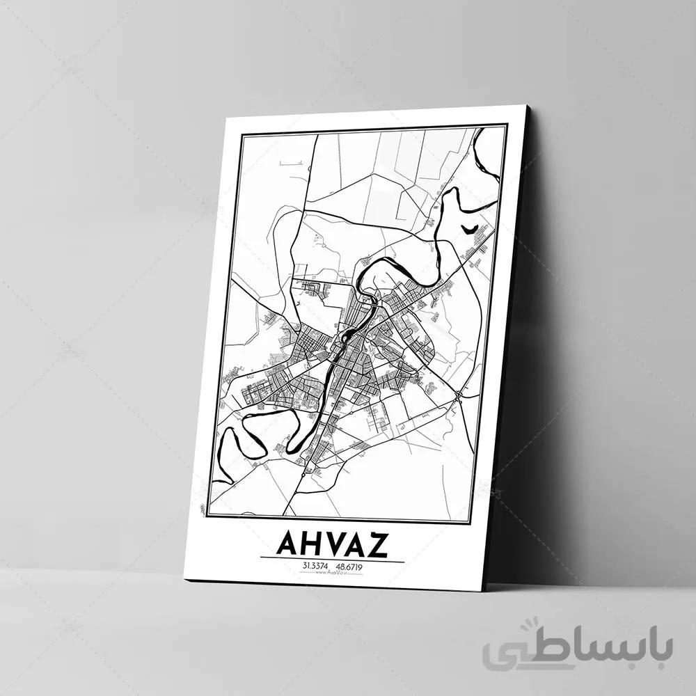 تابلو شاسی آواویز مدل نقشه اهواز کد Avaviz-Map-4G1304