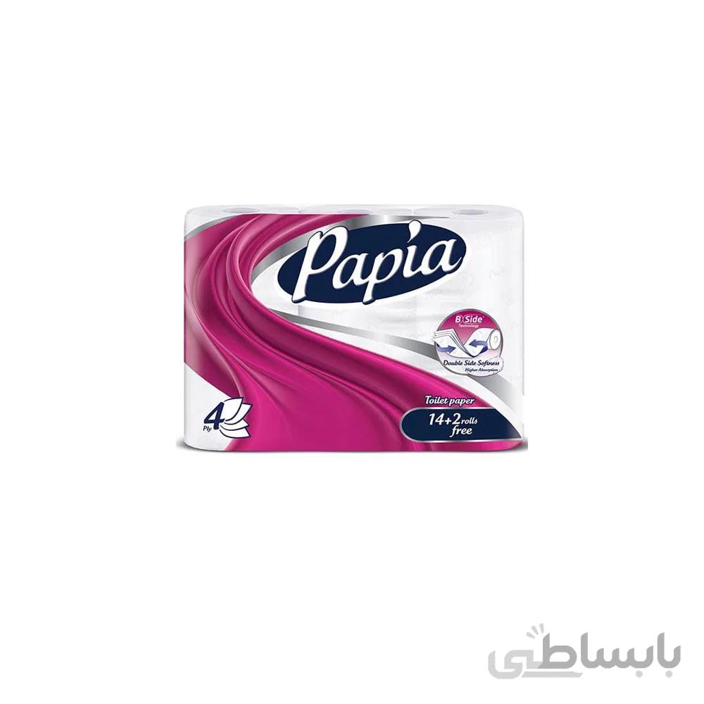 دستمال توالت 4 لایه پاپیا 16 عددی ا -