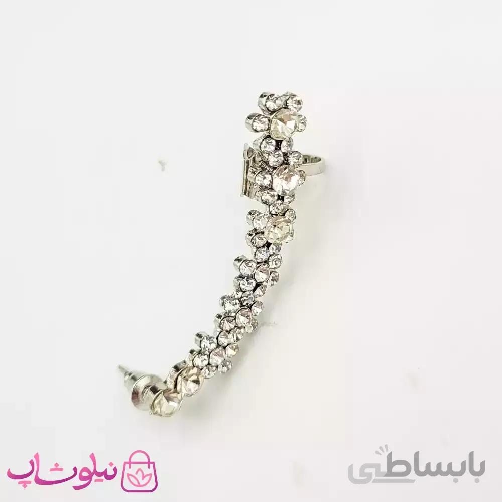 گوشواره لاله گوش نقره ای