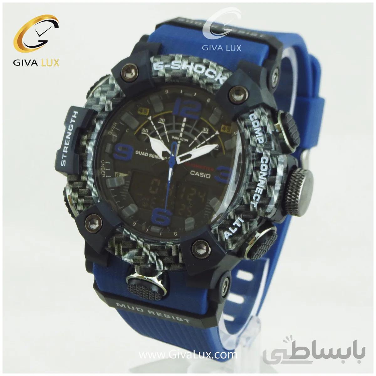 ساعت مچی اسپرت کاسیو جیشاک G-shock دو زمانه سورمه ای