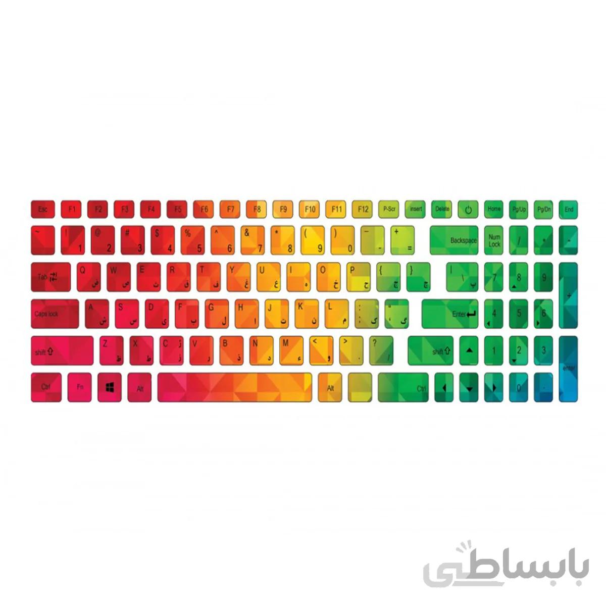 استیکر کیبورد طرح رنگی 1