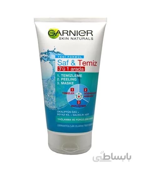 ماسک صورت گارنیر Garnier مدل 3and1 مقدار 150 میلی لیتر ا Garnier 3and1 Face Mask 150 ml