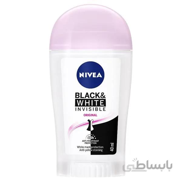 استیک ضد تعریق زنانه نیوآ مدل invisible Black and white orginal حجم 40 میلی لیتر