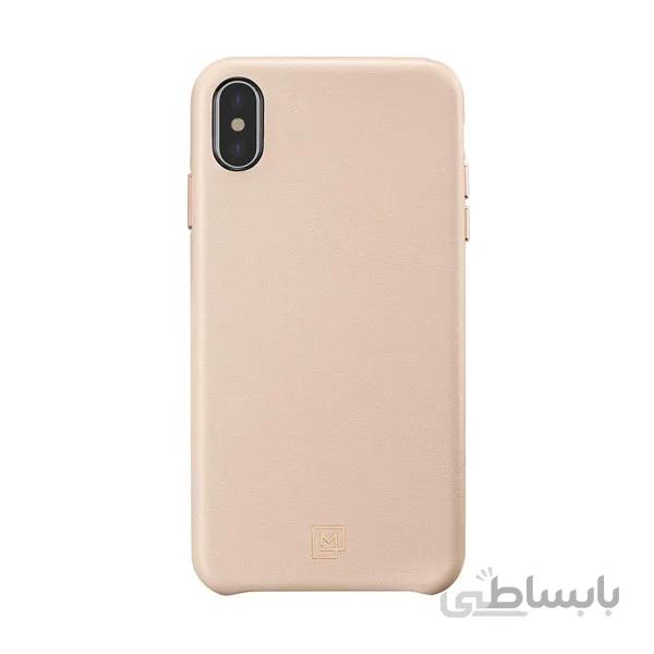 قاب آیفون چرم مدل Lamanon مشکی Apple iPhone Xs Max اسپیگن