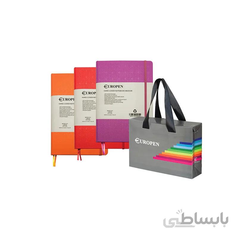 ست دفتر یوروپن GIFT PACK قرمز نارنجی صورتی