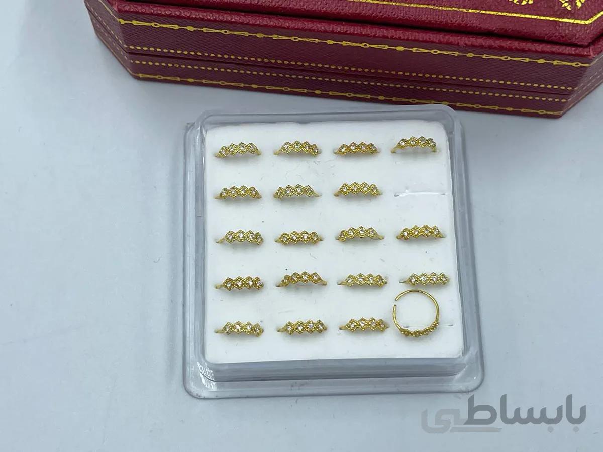 پیرسینگ بینی پرنگین حلقه ای طلایی