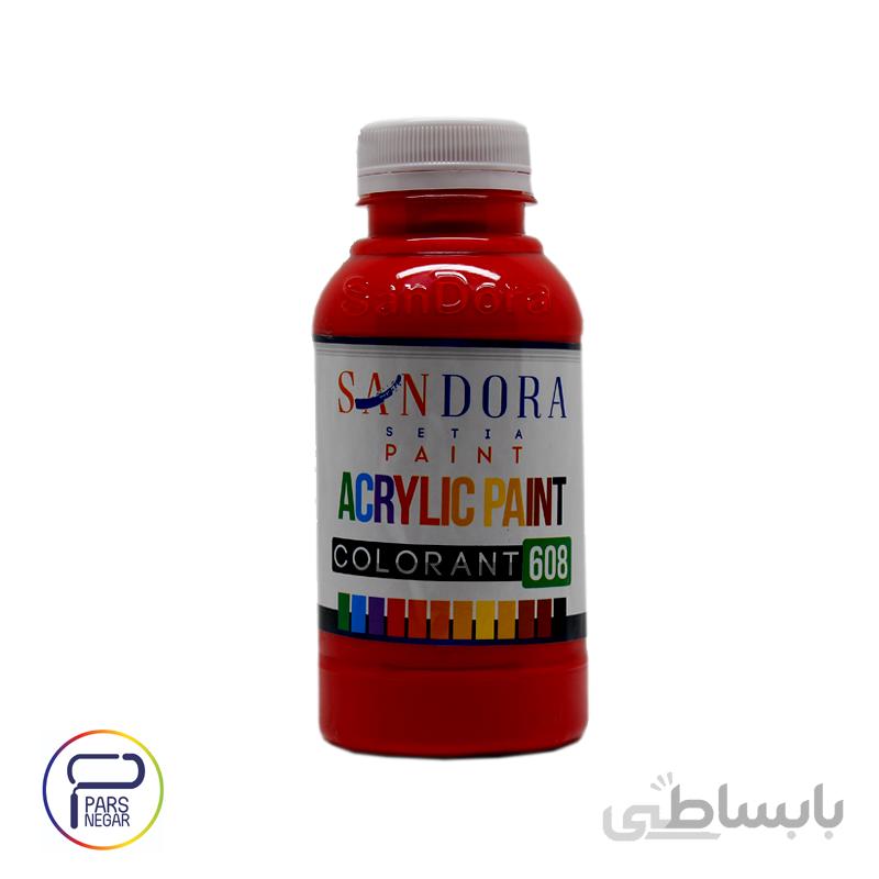 مادر رنگ اکریلیک پایه آب قرمز ساندورا