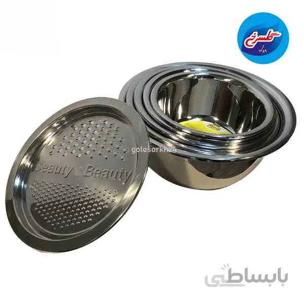 لگن استیل رنده دار Beauty ( 5 عددی )
