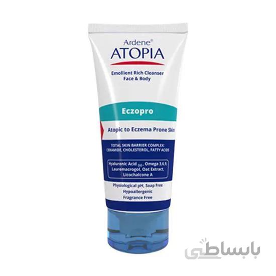 لوسیون شوینده بسیار ملایم آردن سری اتوپیا مدل Eczopro حاوی 50% روغن نرم کننده حجم 200 میلی لیتر