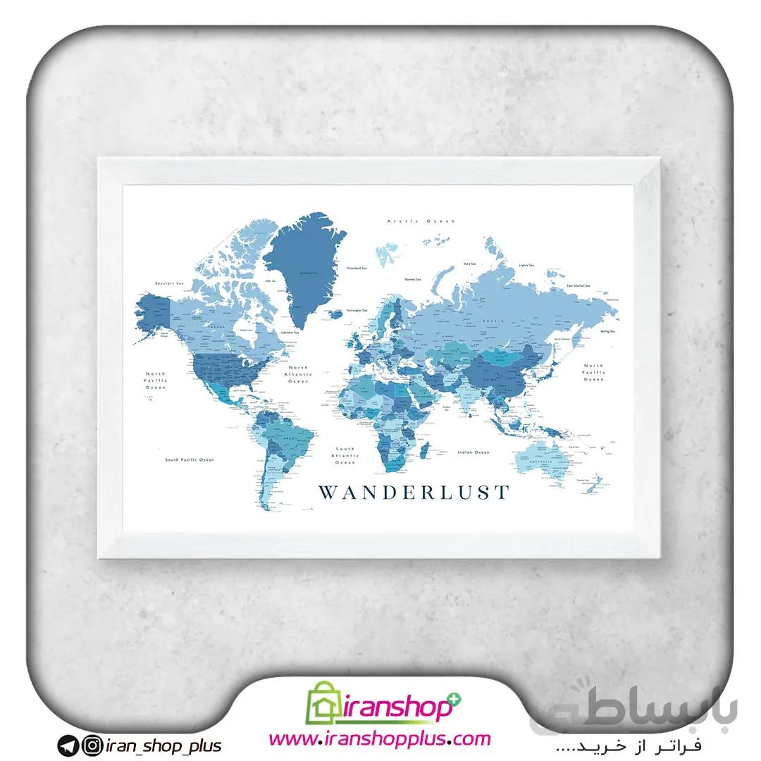 تابلو نقشه جهان World کد W10