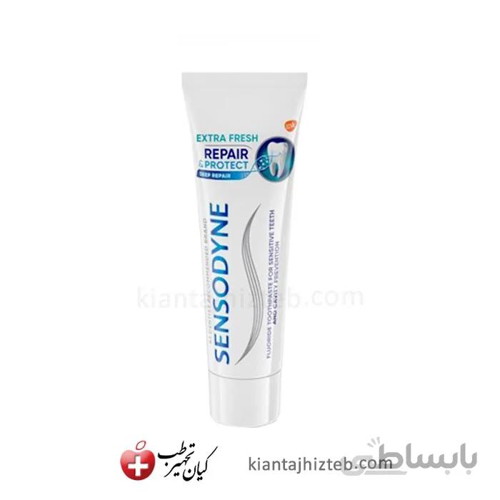 خمیر دندان سنسوداین Extra Fresh مدل REPAIR & PROTECT حجم 75 میل