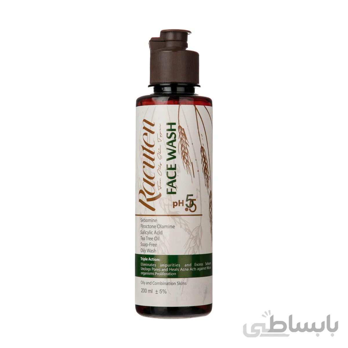 ژل شستشوی صورت پوستهای چرب راکوتن مدل Triple Action حجم 200 میل