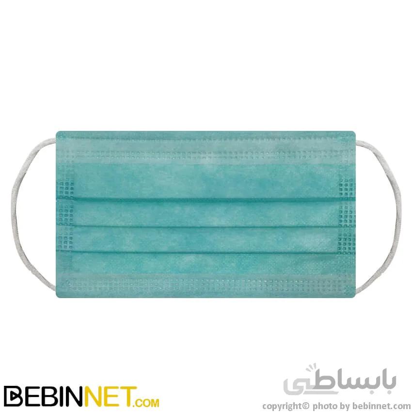 ماسک سه لایه سبز (۵۰ عددی) با یک لایه ملت بلون دیباسان