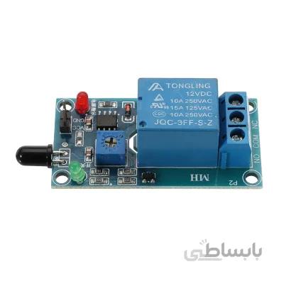 ماژول رله 12 ولت دارای سنسور تشخیص شعله