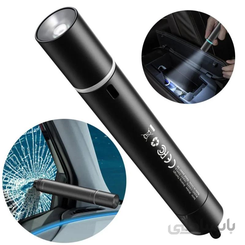 چکش اضطراری خودرو بیسوس Baseus Savior Window Breaking Flashlight CRSFH-B01