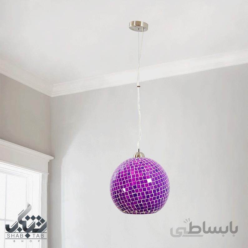 لوستر آویز تک شعله حبابی کد D1064/c